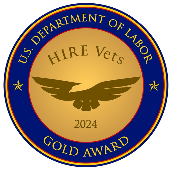HIRE Vets Gold Award, 2024